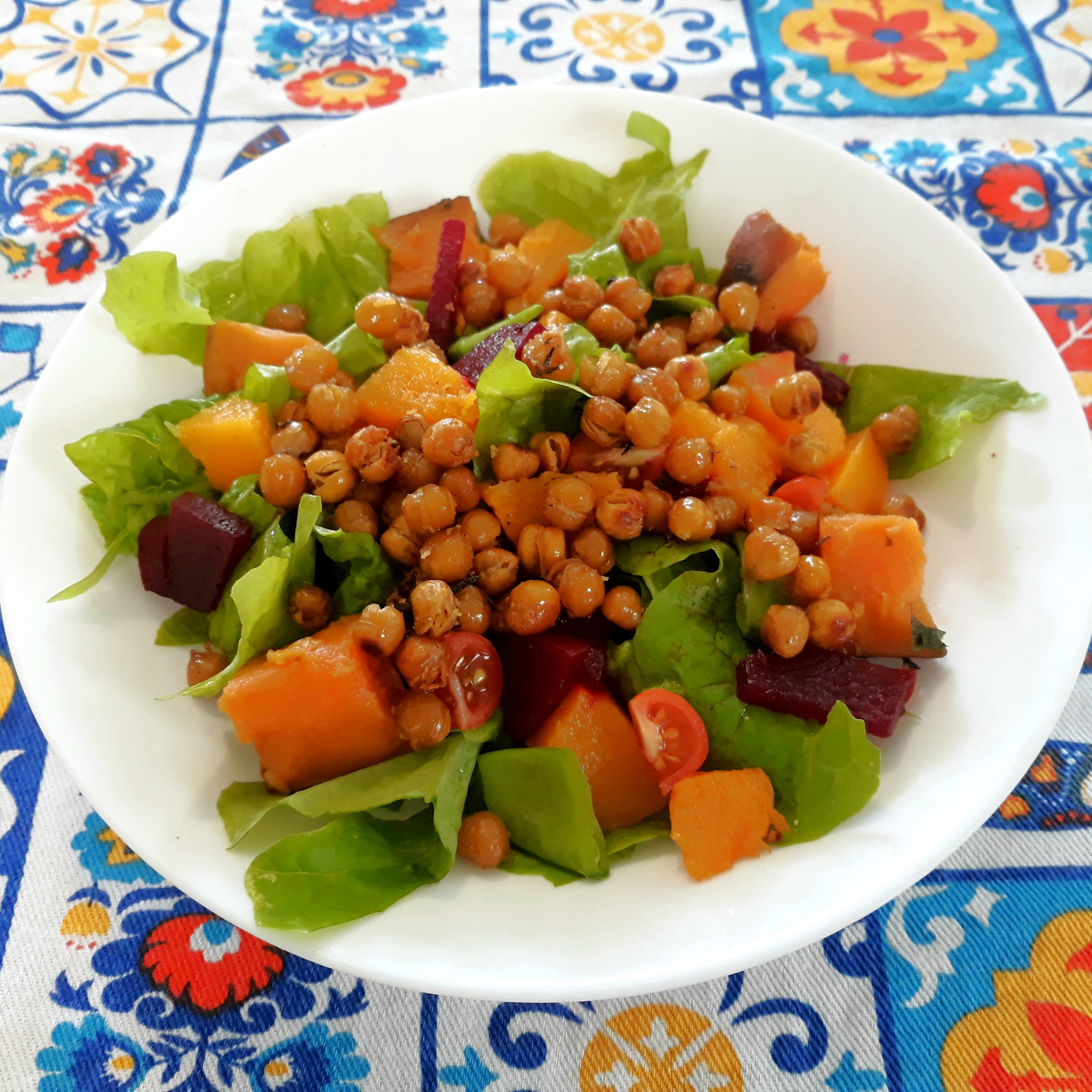 Garden salad Chickpea and sweet potato